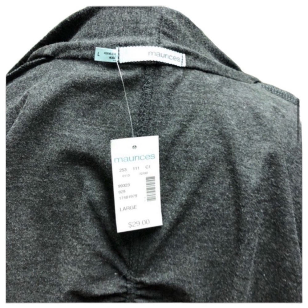 Gray Open Front Cardigan New with tags - Picture 6 of 6